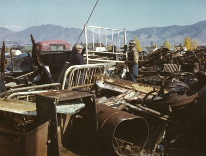 Scrap and salvage depot, Butte, Montana, 1942. Creator: Russell Lee.