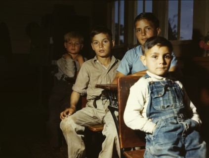 Rural school children, San Augustine County, Texas, 1943. Creator: John Vachon.