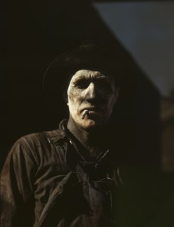 Worker at carbon black plant, Sunray, Texas, 1942. Creator: John Vachon.