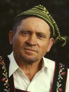 Guide at Little Norway, Blue Mounds, Wis., 1942. Creator: Arthur Rothstein.