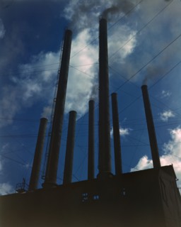 Smoke stacks, 1942. Creator: Alfred T Palmer.
