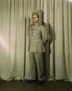 Marine Corps Major in summer uniform, World War II, between 1941 and 1945. Creator: Howard Hollem.