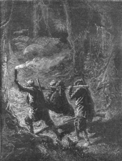 'Torch Hunting in a Florida Forest; A Flying Visit to Florida', 1875. Creator: Thomas Mayne Reid.