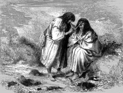 'Mura Snuff-takers; A Trip up the Trombetas', 1875. Creator: Unknown.