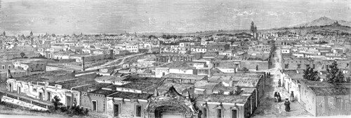 'Puebla de Los Angeles--From the East;  Across the Mexican Table-land. From Perote to Puebla', 1875. Creator: Unknown.