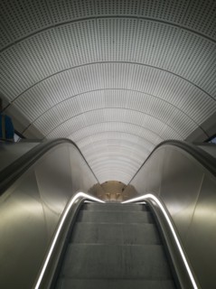 Elizabeth Line, Liverpool St, London, UK, May 2022. Creator: Ethel Davies.
