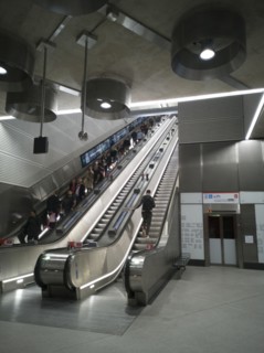 Elizabeth Line, Tottenham Ct Rd, London,UK, May 2022. Creator: Ethel Davies.