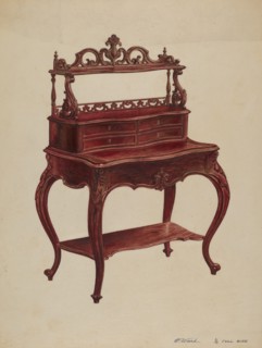 Desk, c. 1937.