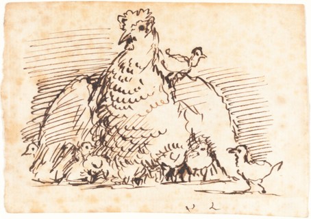 Hens and Chicks. Creator: John Linnell the Elder.