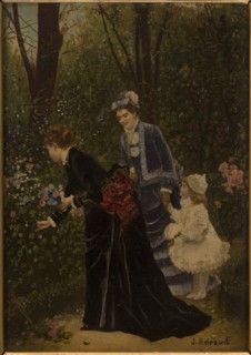 In the garden, c1880.