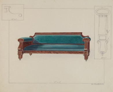 Settee, c. 1936.