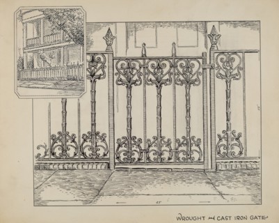 Cast Iron Fence, c. 1936.