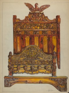 Bedstead, c. 1937.