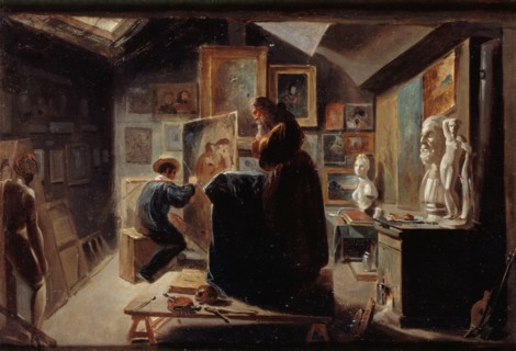 Model posing, c1838.