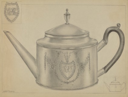 Silver Teapot, c. 1936.