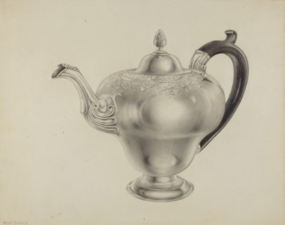 Silver Teapot, c. 1938.