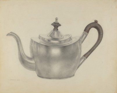 Silver Teapot, c. 1938.