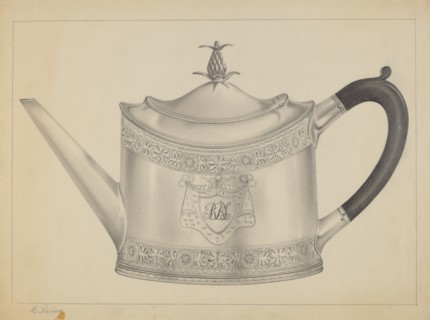 Silver Teapot, c. 1937.