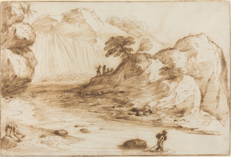 Landscape with a Waterfall.
