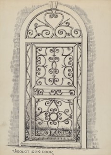 Wrought Iron Door, c. 1936.