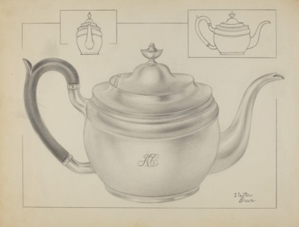 Silver Teapot, c. 1936.