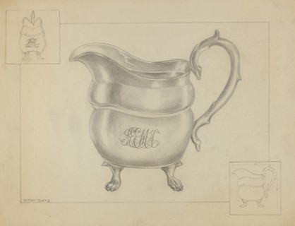 Silver Creamer, c. 1936.