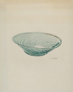 Flat Glass Bowl, c. 1940.