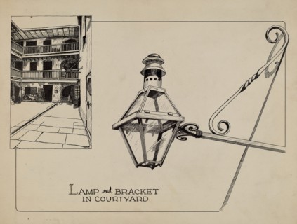 Wrought Iron Lamp, c. 1936.
