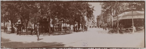 Panorama of streets in Paris.