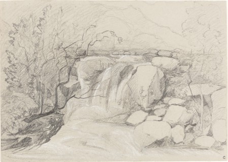 Waterfall with Rocks.