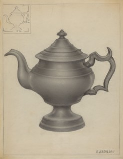 Pewter Teapot, c. 1936.