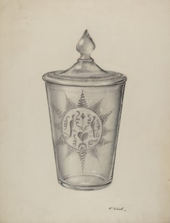 Covered Flip Glass, c. 1940.