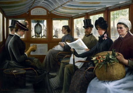 In the omnibus, c1885.