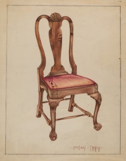 Walnut Side Chair, 1936.