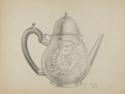 Silver Teapot, 1935/1942.