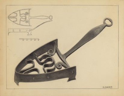 Flat Iron Holder, c. 1936.