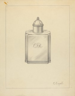 Silver Tea Caddy, c. 1939.