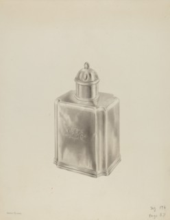 Silver Tea Caddy, c. 1939.