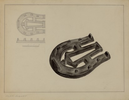 Flat Iron Holder, c. 1937.