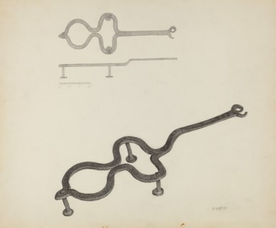 Flat Iron Holder, c. 1940.