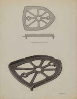 Flat Iron Holder, c. 1939.