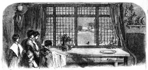 The Christmas Guest, 1854. Creator: Edmund Evans.