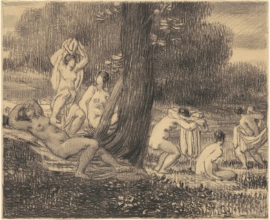 Bathers, 1860s-1870s.