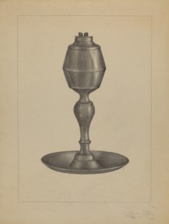 Whale Oil Lamp, c. 1936.