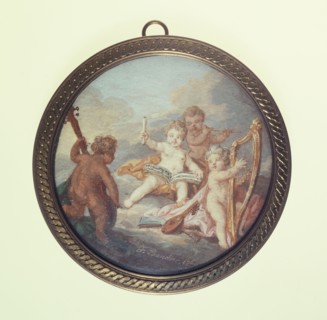 Cherub musicians, c1850.