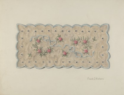 Pin Cushion Doily, c. 1939.