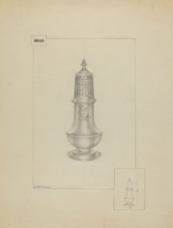 Silver Pepper Pot, c. 1936.