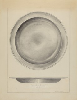 Pewter Deep Plate, c. 1937.