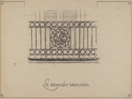 Wrought Iron Railing, c. 1936.