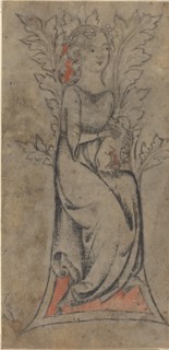 Seated Girl with a Dog, c. 1325.